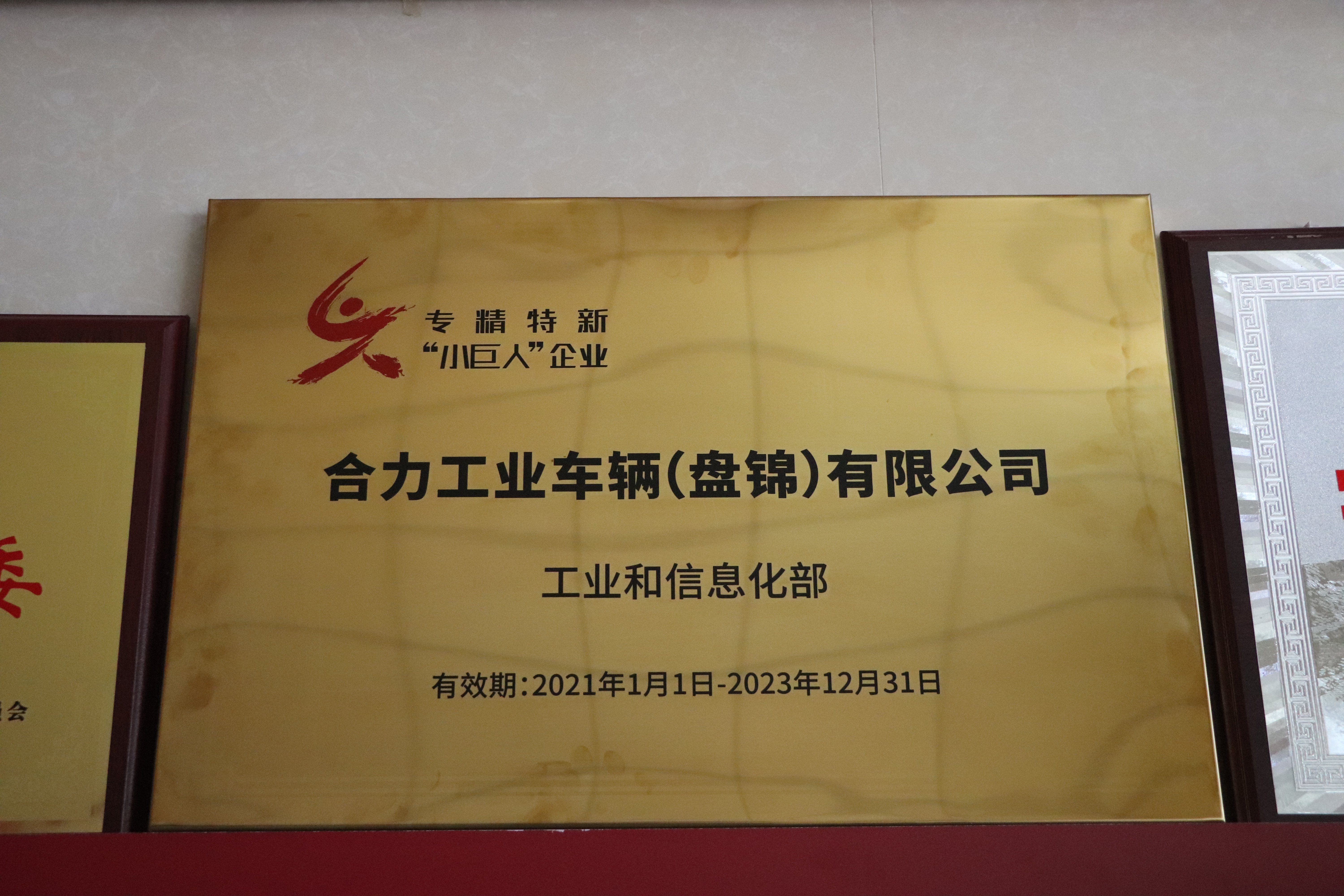 2021.1 辽宁省国家级专精特新“小巨人”企业称号授牌.JPG